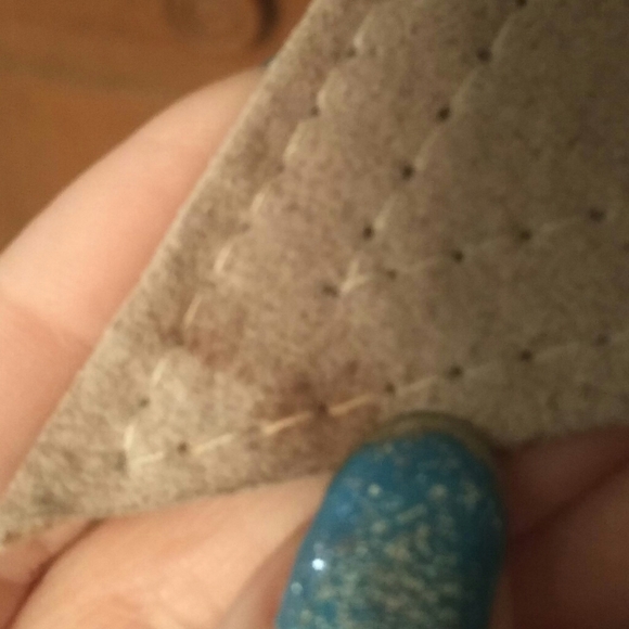 Vintage large lapel suede and fur belted jacket - Picture 8 of 8